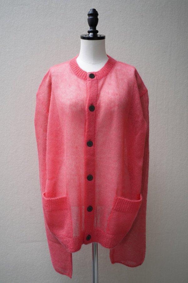 画像1: KAKAN　 MOHAIR CARDIGAN　 col. ORANGE PINK (1)