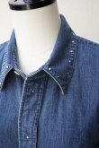 画像1: BOWTE　 8OZ SELVAGE DENIM STUDS SHIRT 　 col.WASH BLUE (1)