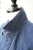 画像4: BOWTE　 8OZ SELVAGE DENIM STUDS SHIRT 　 col.WASH BLUE (4)