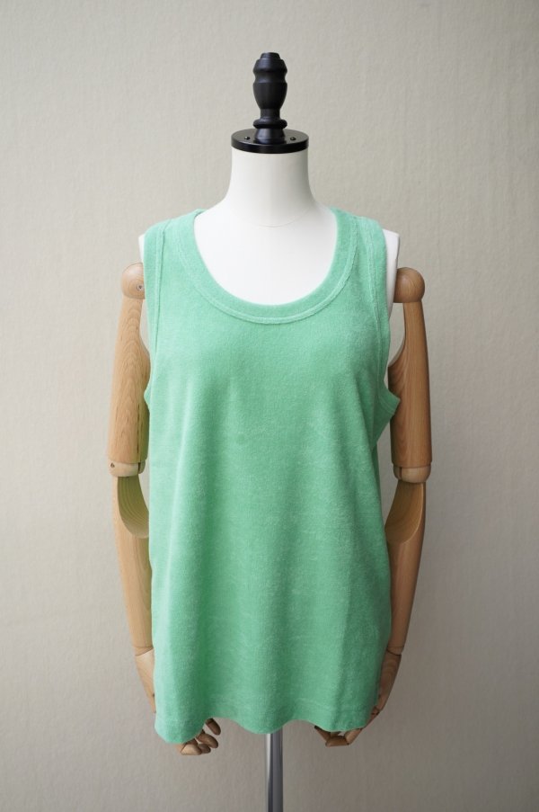 画像1: Sans limite　 TCパイルタンクトップ　 col.GREEN (1)
