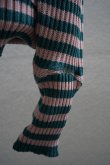 画像5: Cecile Tulkens　 JUMPER CT LTD V NECK COTTON GARMENT　 col. GREEN/PINK (5)