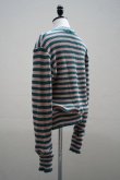 画像2: Cecile Tulkens　 JUMPER CT LTD V NECK COTTON GARMENT　 col. GREEN/PINK (2)
