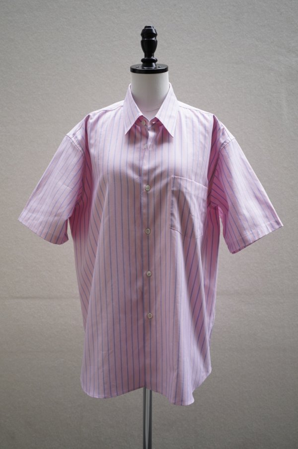 画像1: Sans limite   ボックスレギュラー半袖  SH01BH   col.PINK OX STRIPES (1)