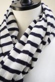 画像3: eleven 2nd　 Cashmere no.1　 Border Stole　 col. Navy Border (3)