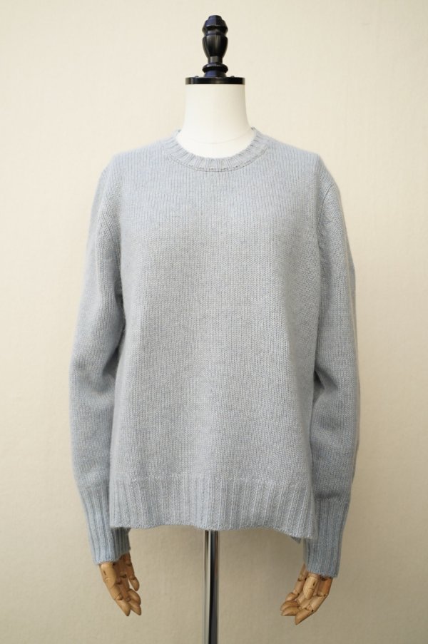 画像1: eleven 2nd   Yak    Round Neck Jumper  col.Frost Blue (1)