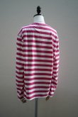 画像4: eleven 2nd MEN'S　 Cotton Border Jersey Long T -shirt　 col. White / Rose (4)