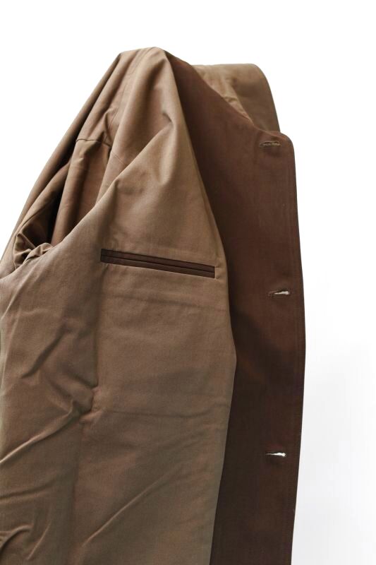 Cristaseya COTTON OVERSIZED BLOUSON WITH LEATHER PATCH col.BROWN 