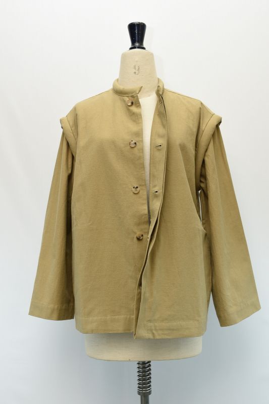 Cristaseya Japanese Cotton＆Linen Padded Jacketcol.Khaki - rollot