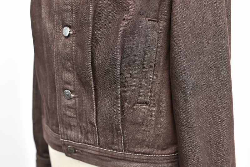 AURALEE WASHED HARD TWIST DENIM BLOUSON col.BROWN - rollot