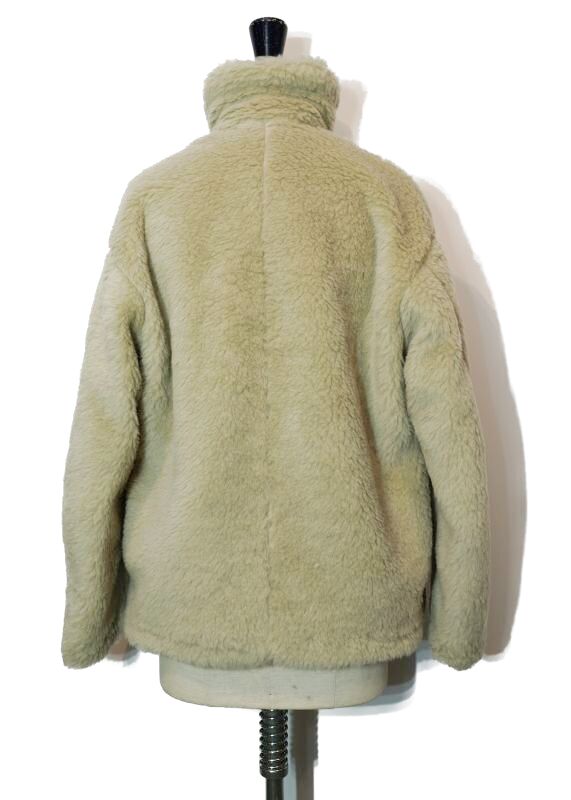 AURALEE SHETLAND WOOL BOA BIG BLOUSON | myglobaltax.com