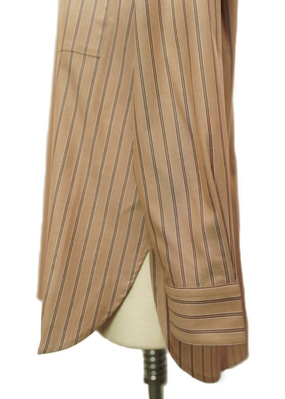 Cristaseya 08DA-ST-BR MAO SHIRT col.NOISETTE / BROWN STRIPES - rollot