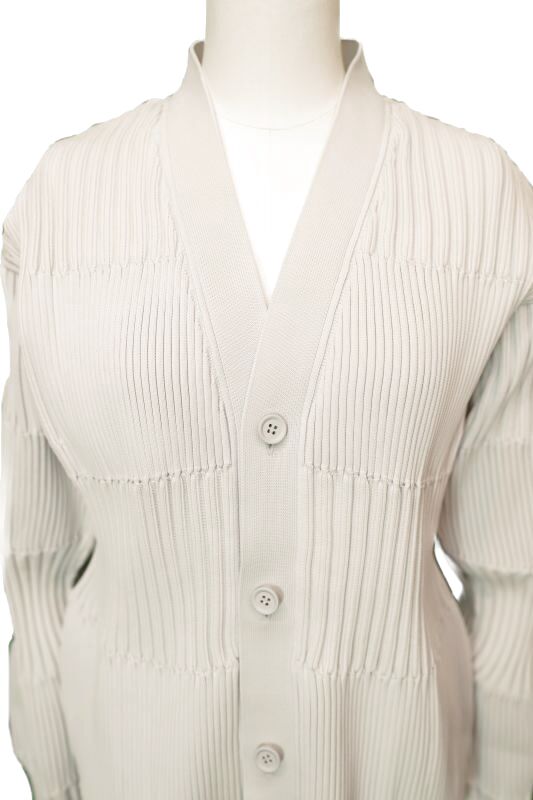 CFCL FLUTED CARDIGAN1 col.LIGHT GRAY - rollot