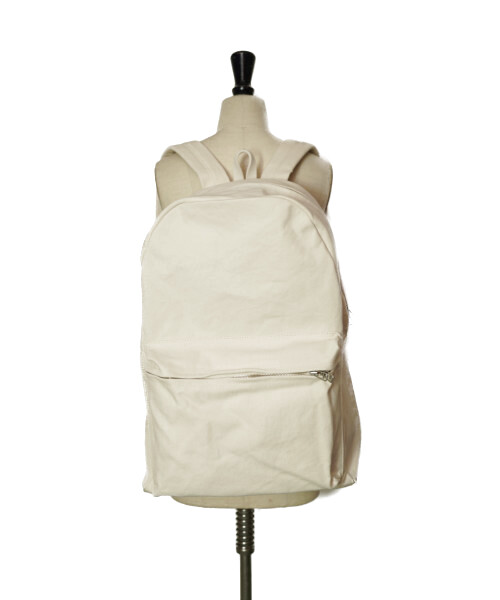 AMIACALVA washed canvas backpack col.WHITE - rollot