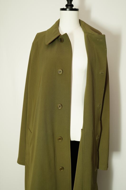 Cristaseya クリスタセヤ OVERSIZED COTTON TRENCH WITH LEATHER PATCH