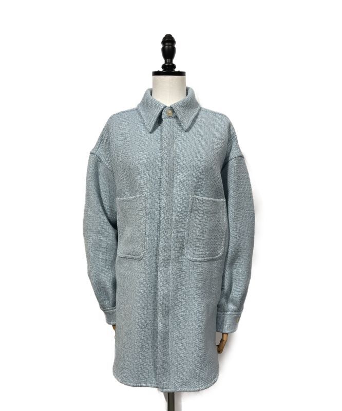 AURALEE SHETLAND WOOL ORGANIC COTTON WOVEN CLOTH SHIRTS BLOUSON 