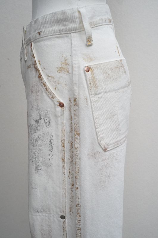 TANAKA WORK JEAN TROUSERS col.WHITE BUTTERFLY - rollot