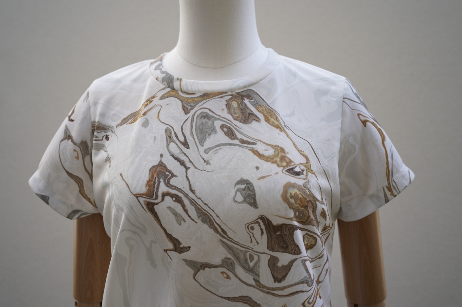 pas deux pareils KYOTO MARBLE テーラーTシャツ col.WHITE